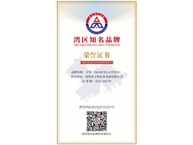 湾区知名品牌证书