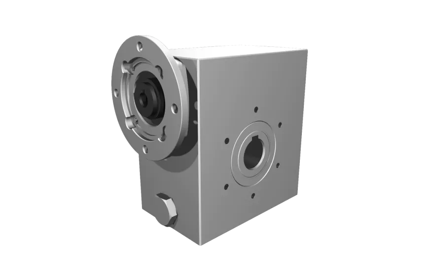 Clean-Geartech VFI I50, worm gear Ø25, 80:1, input 63B14, B3, OF320, stainless steel