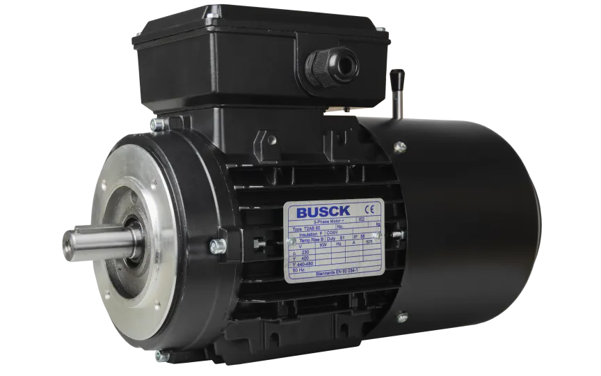 Busck AC-bremsemotor T2AB80A-6, 0.37kW, 935RPM, 230/400V, 50Hz, aluminium